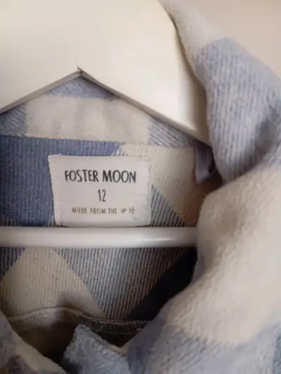 Camisa a cuadros azul y blanco Foster Moon - miniatura 2