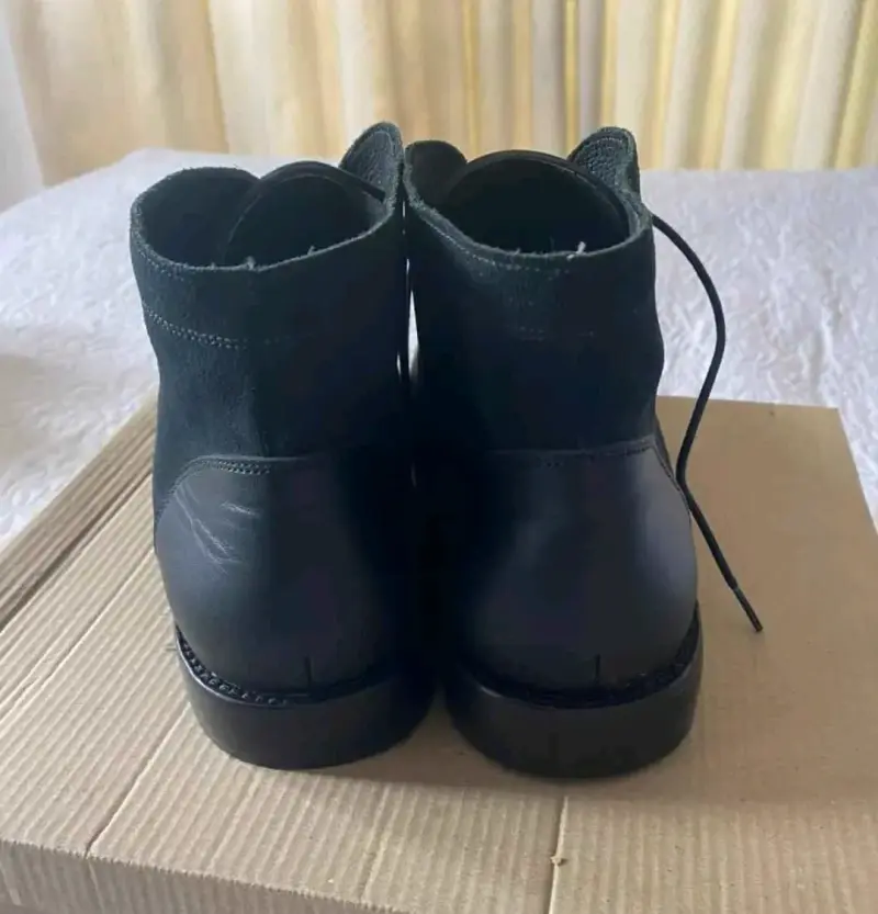 Botines de cuero marrón para hombre - 4