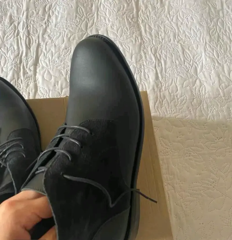 Botines de cuero marrón para hombre - 5