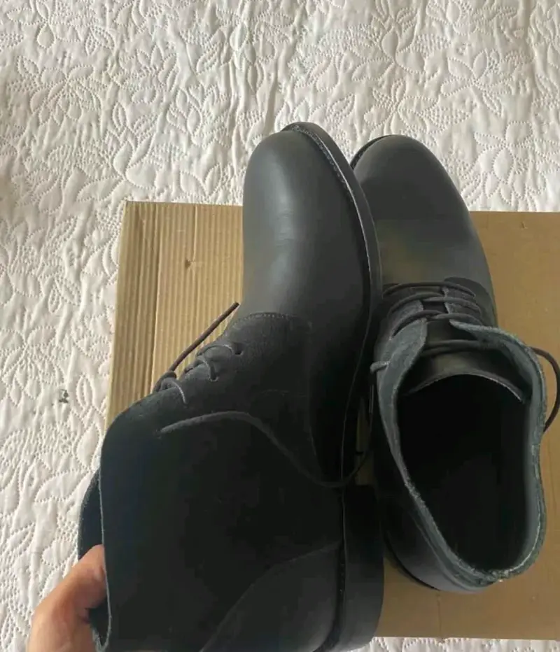 Botines de cuero marrón para hombre - 6