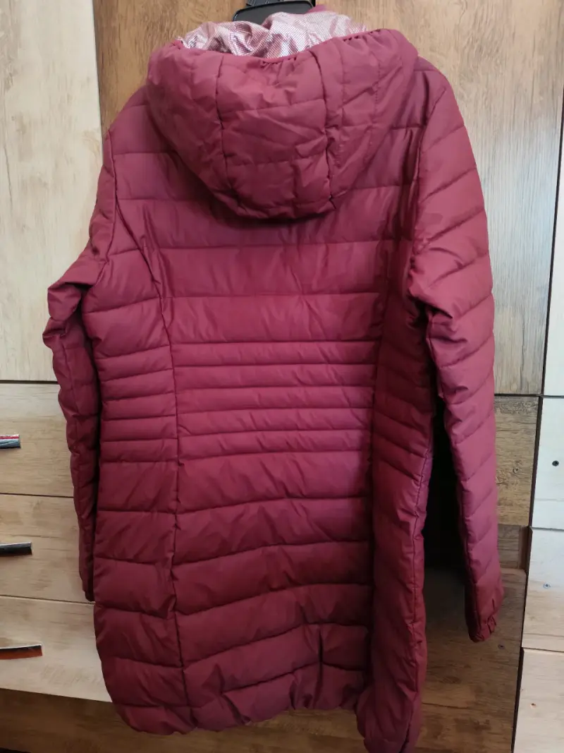 Chaqueta acolchada burdeos para mujer - 2