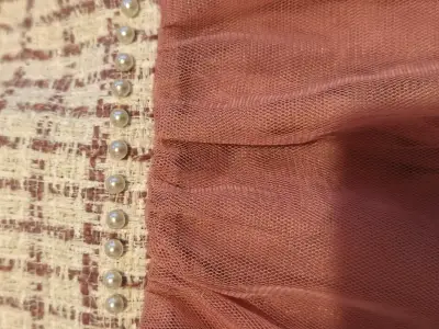 Vestido de niña con tul rosa - miniatura 6