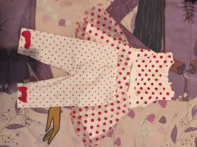 Conjunto infantil de vestido y leggings con lunares - miniatura 2