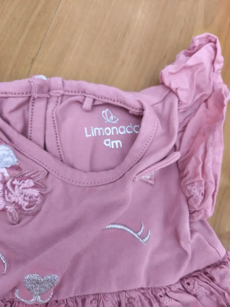 Conjunto infantil rosa con leggings florales - 5