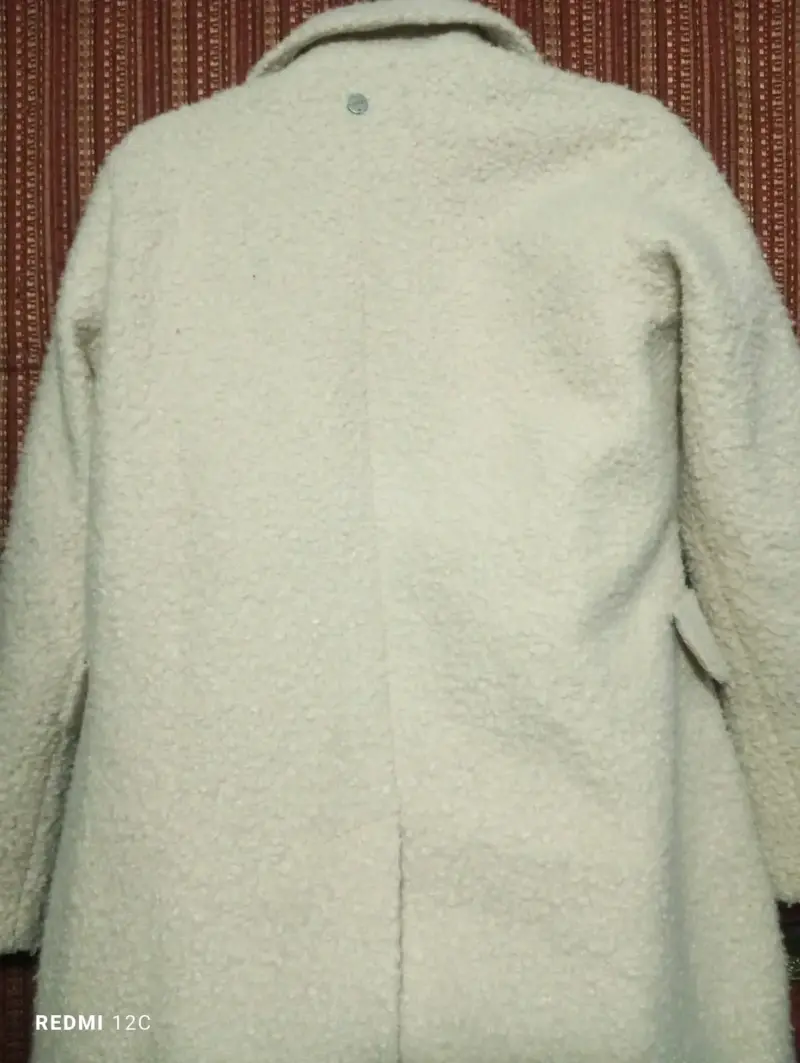 Abrigo de lana beige para mujer - 2