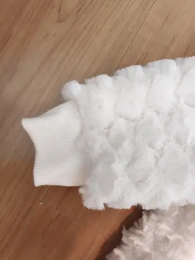 Enterito de bebé polar blanco con capucha - miniatura 4