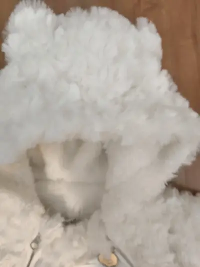 Enterito de bebé polar blanco con capucha - miniatura 6