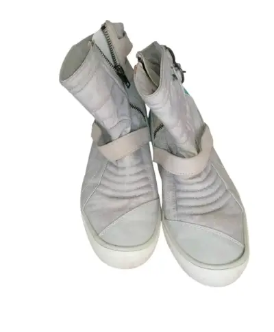 Botines Puma de cuero gris con cierre - miniatura 4