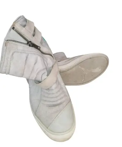 Botines Puma de cuero gris con cierre - miniatura 5