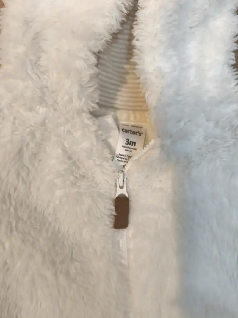 Enterito de bebé polar blanco con capucha - 2
