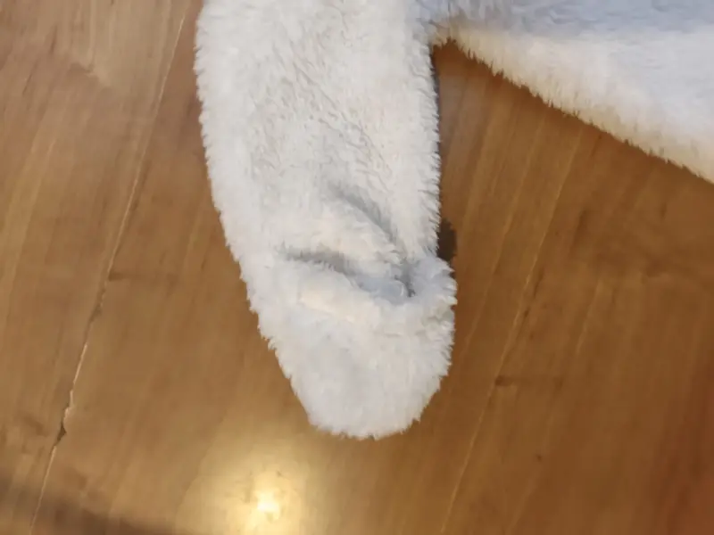 Enterito de bebé polar blanco con capucha - 3
