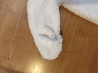 Enterito de bebé polar blanco con capucha - miniatura 3
