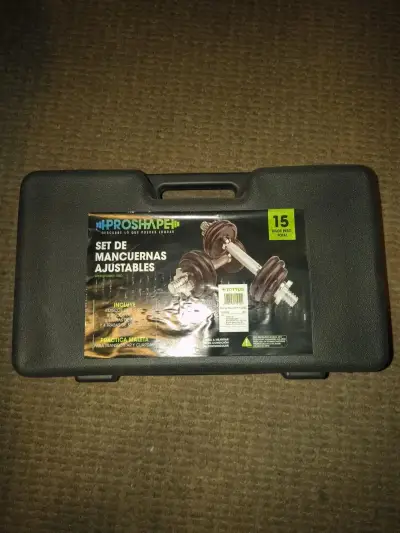 Set de mancuernas ajustables con estuche 15kg - miniatura 2