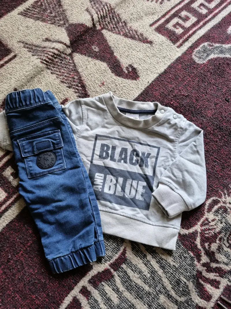 Conjunto infantil polerón y pantalón "Black and Blue" - 1
