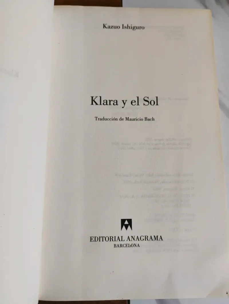 Libro 'Klara y el Sol' de Kazuo Ishiguro - 3