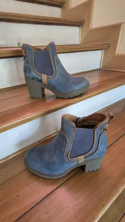 Botines de cuero azul Panamá Jack - miniatura 1