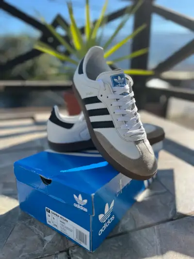 Zapatillas Adidas Samba Vegan blancas - miniatura 1