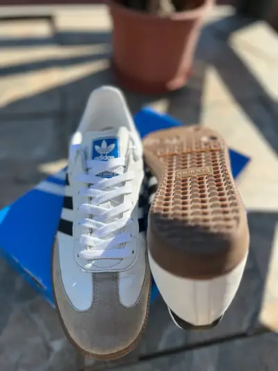 Zapatillas Adidas Samba Vegan blancas - miniatura 3
