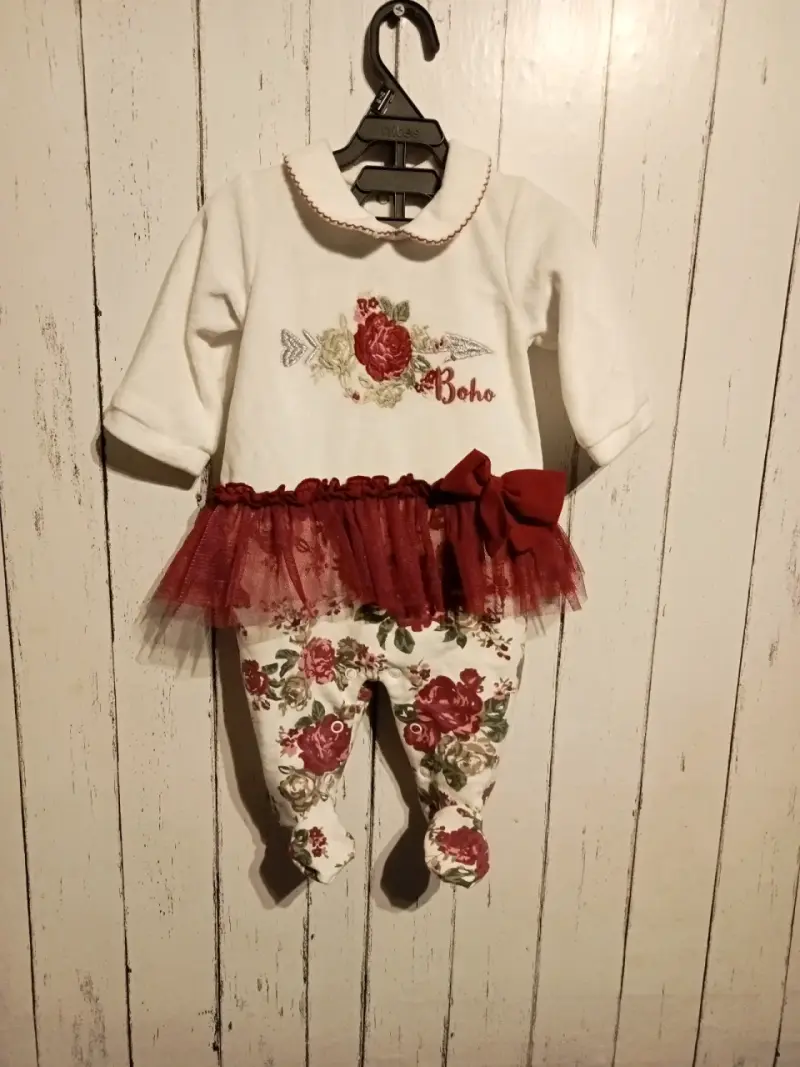 Conjunto de bebé floral con tutu - 2