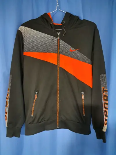 Polerón Deportivo Nike - Negro y Naranja - miniatura 1
