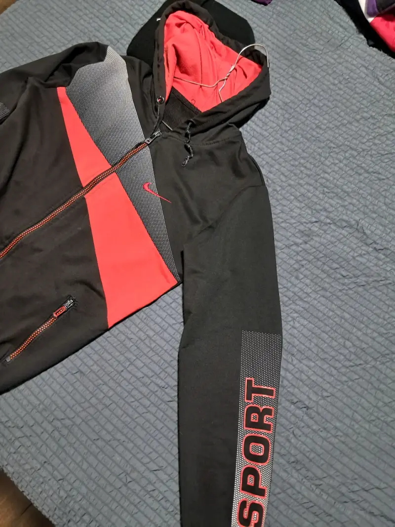 Polerón Deportivo Nike - Negro y Naranja - 4