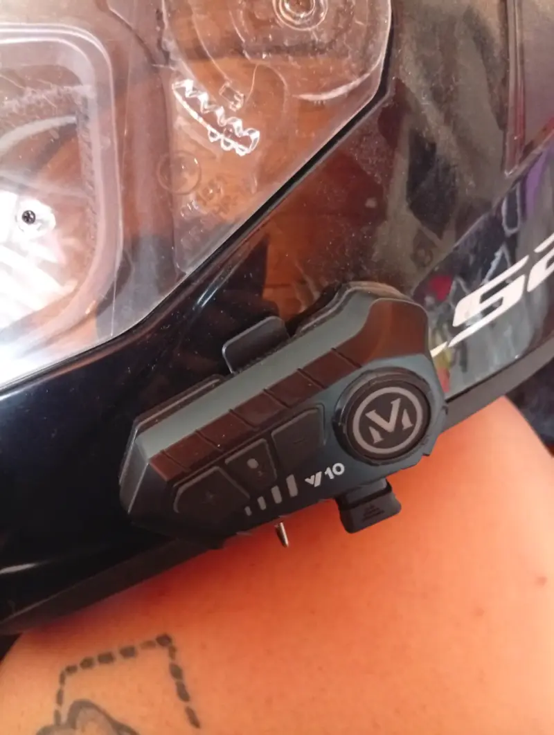 Casco de moto LS2 negro con intercomunicador - 4