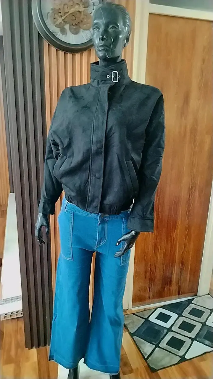 Chaqueta de gamuza roja para mujer - 3