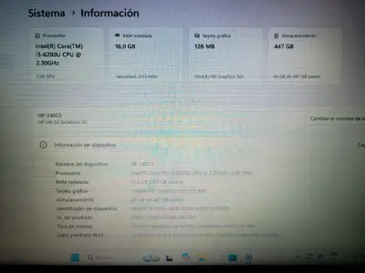 Notebook HP 240 G5 Intel i5 16GB RAM - miniatura 1