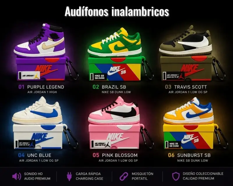 Audífonos inalámbricos con estuche Nike - 2