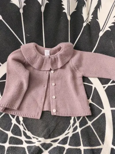 Chaleco de bebé Opaline 9M lila - miniatura 1