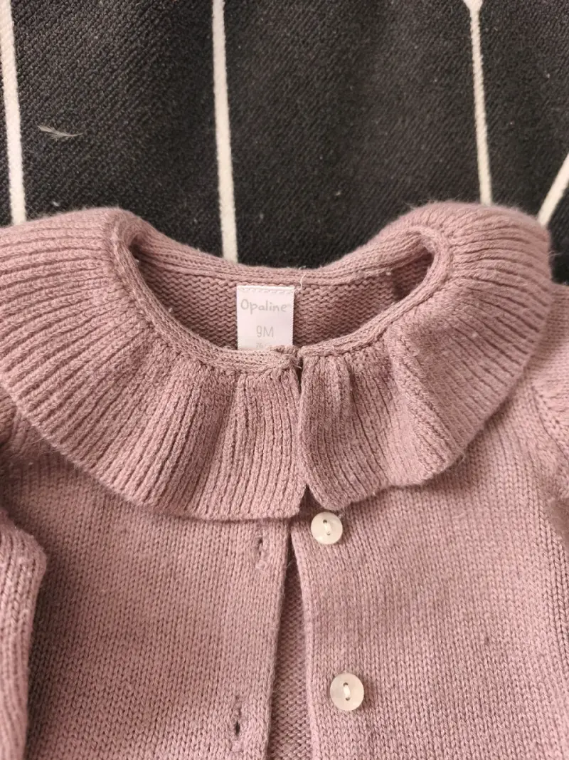 Chaleco de bebé Opaline 9M lila - 2
