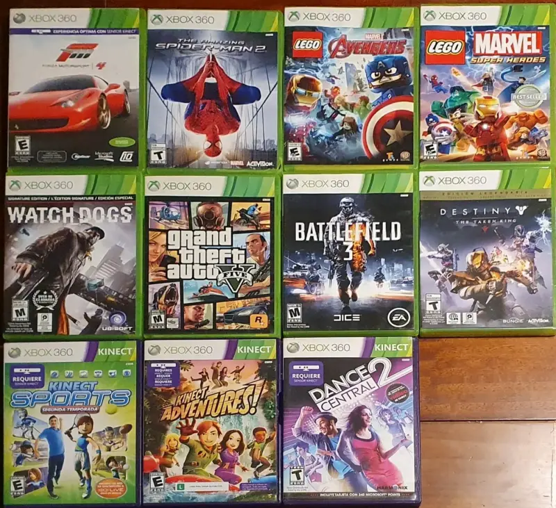 Colección de juegos Xbox 360 variados