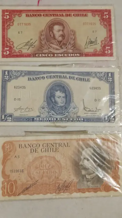 Billetes antiguos de Chile: escudos coleccionables - miniatura 1
