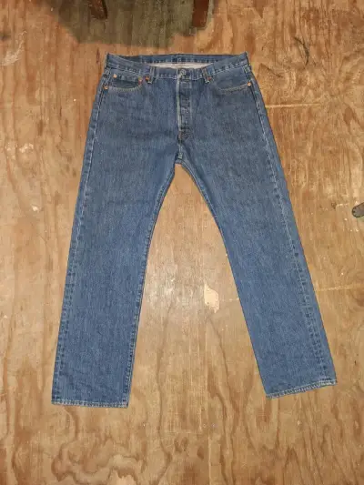 Jeans Levis 501 de mezclilla azul - miniatura 1