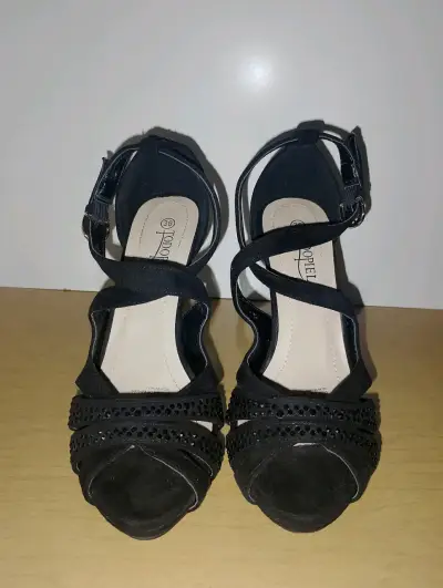 Tacones negros - Todo piel - miniatura 3