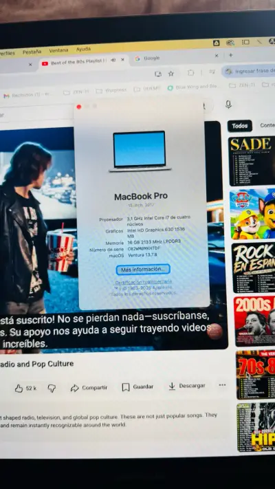 Laptop MacBook Pro 15.4  pulgadas en buen estado - miniatura 2