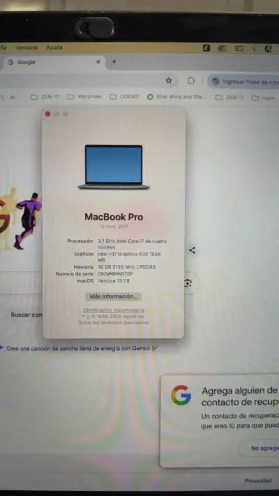 Laptop MacBook Pro 15.4  pulgadas en buen estado - miniatura 4