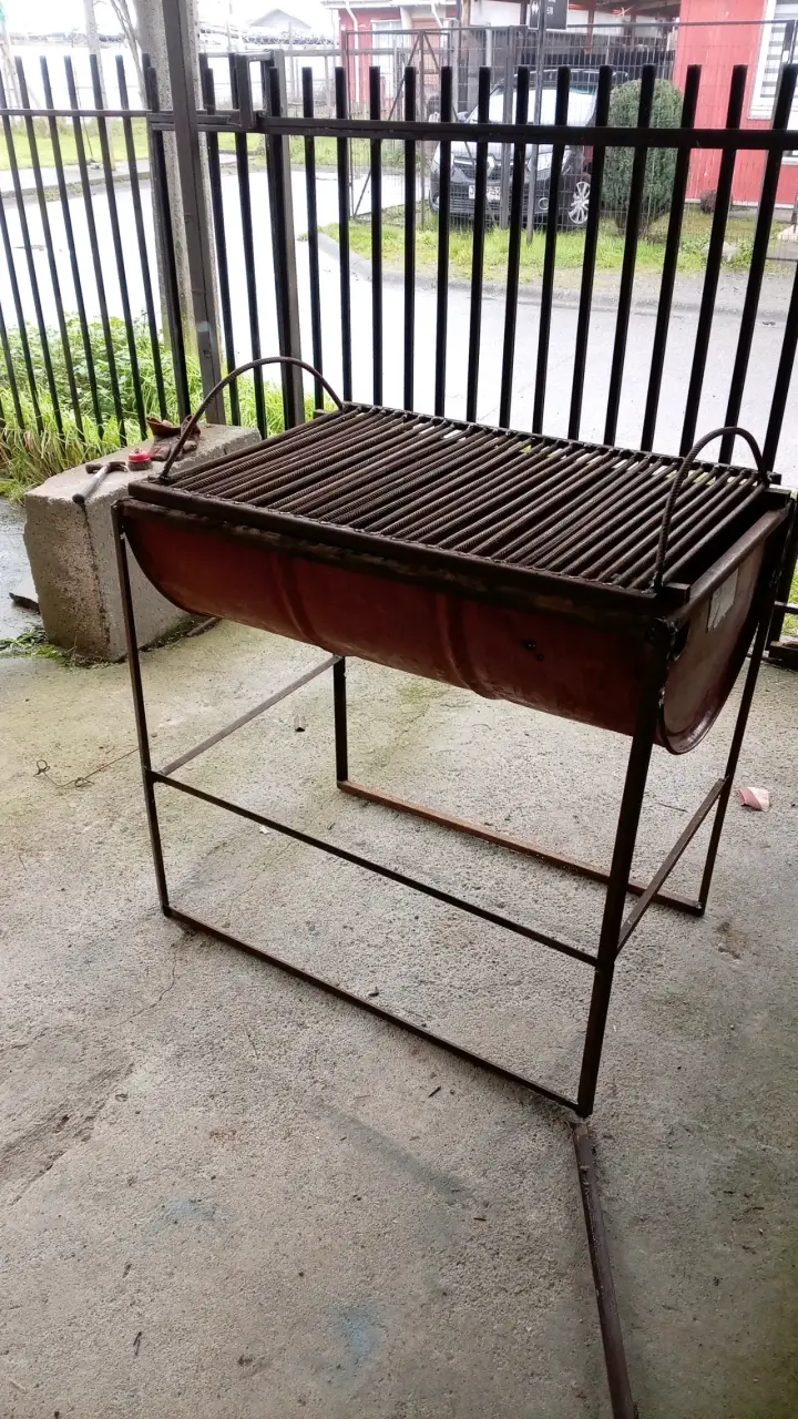 Parrilla de tambor metálica para asados - 3