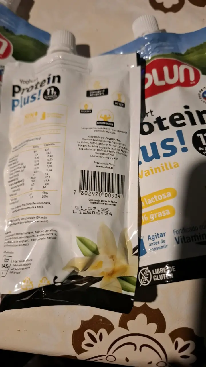 Yoghurt Colun Protein Plus sabor vainilla - 2