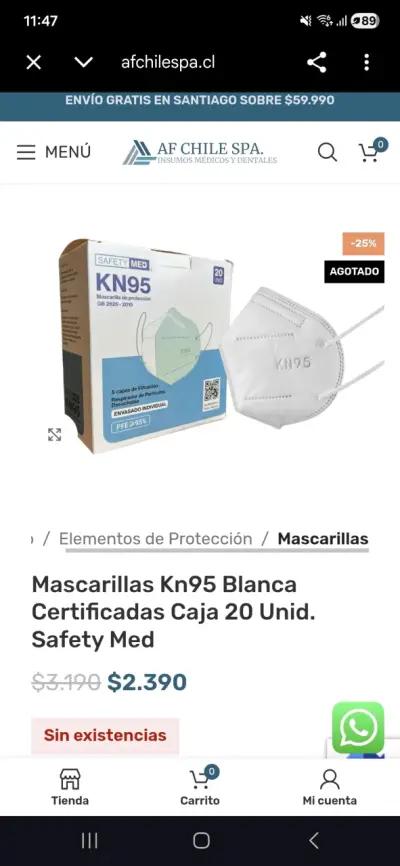 Mascarillas KN95 paquete de 10 unidades - miniatura 2