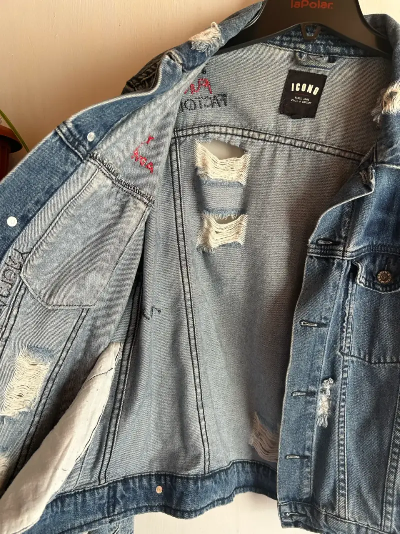 Chaqueta de mezclilla desgastada Icono - 5