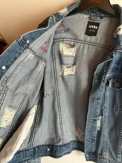 Chaqueta de mezclilla desgastada Icono - miniatura 5