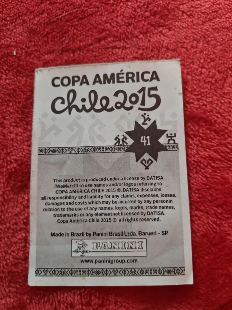 Lámina de la copa América 2015 - 2