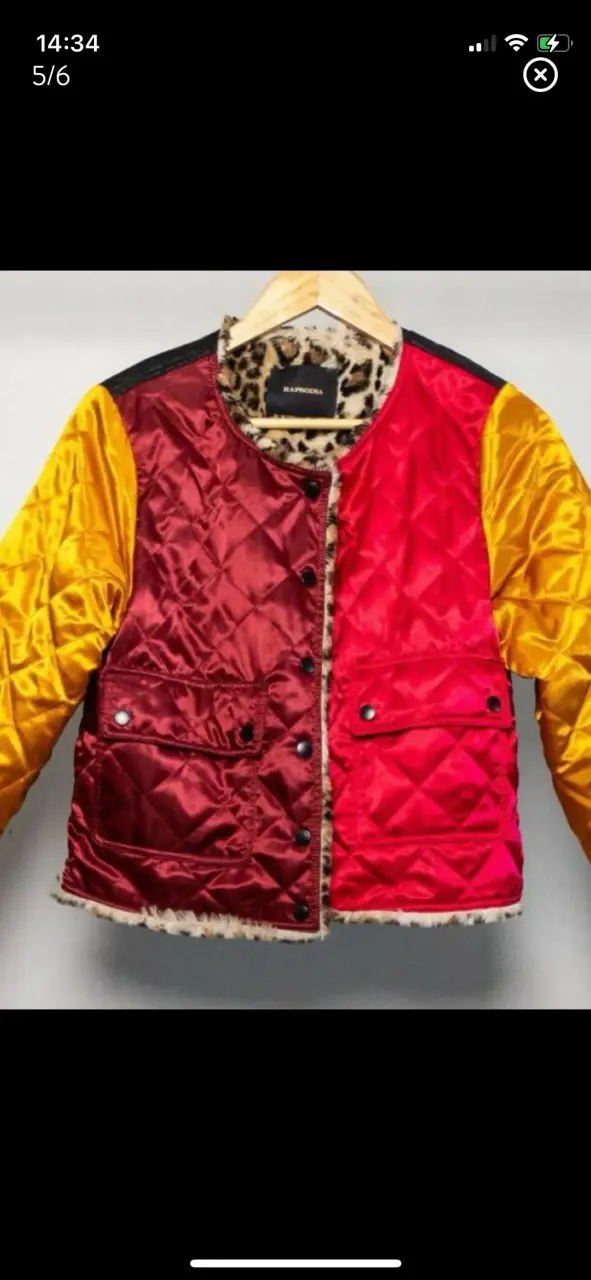 Chaqueta acolchada multicolor con forro de piel - 2