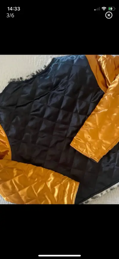 Chaqueta acolchada multicolor con forro de piel - miniatura 3