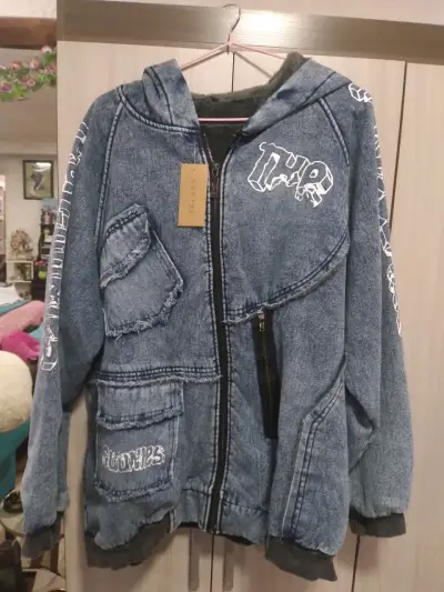 Chaqueta de mezclilla con capucha Zeebra - miniatura 1