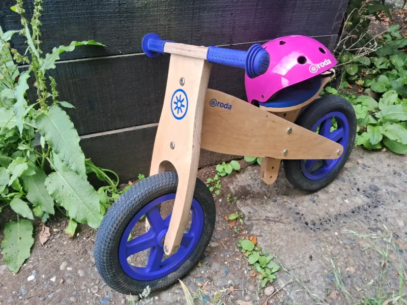 Bicicleta de equilibrio Roda de madera y casco - 1
