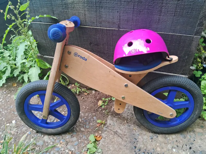 Bicicleta de equilibrio Roda de madera y casco - 2