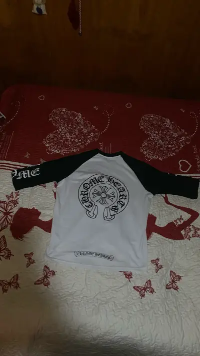Polera manga larga Chrome Hearts blanca y negra - miniatura 2
