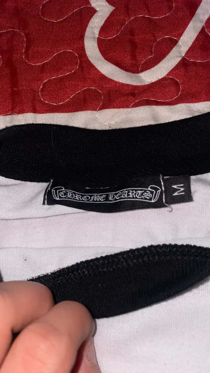Polera manga larga Chrome Hearts blanca y negra - 3